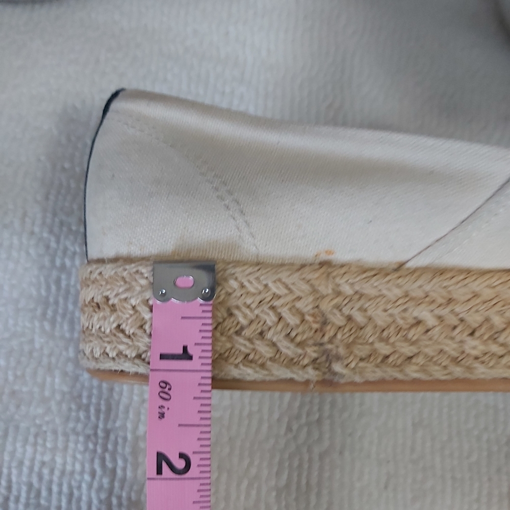 Y2K Keds beige canvas platform espadrilles loafers slip on shoes - Picture 14 of 15